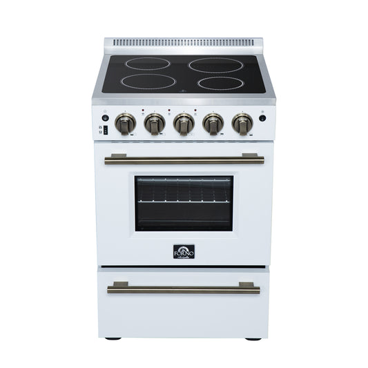 Forno Loiano 24 Inch Freestanding Electric Range in White