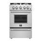 Forno Breno 24-Inch Freestanding Gas Range, Plug Included, Energy Efficient