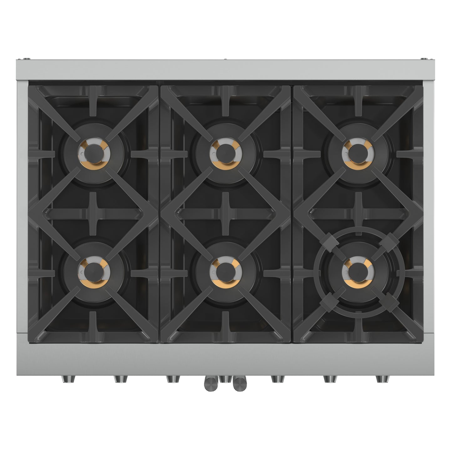 Forno Capriasca 36-Inch Freestanding French Door Gas Range, 6 Burners, Convection Oven, Energy Efficient