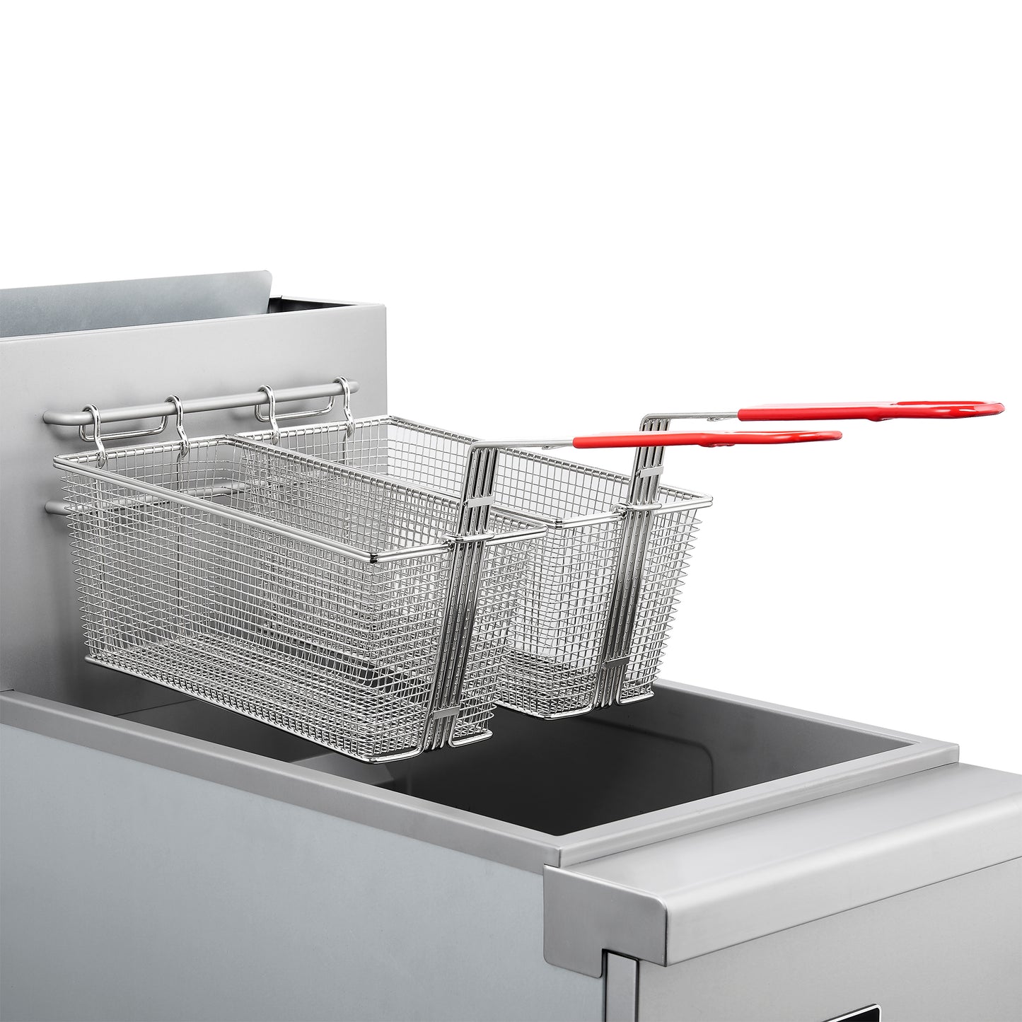 Forno Commerciale Natural Gas Deep Fryer, 3 Burners 90,000 BTU, 40 lbs, Millivolt Control