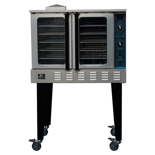 Forno Commerciale Convection Gas Oven, 3 burners 54,000 BTU, 150–500°F, stainless steel, NG/LP convertible