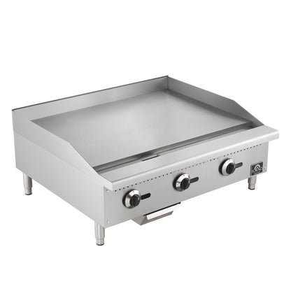 Forno Commerciale 36 Inch Gas Griddle, 3 Burners