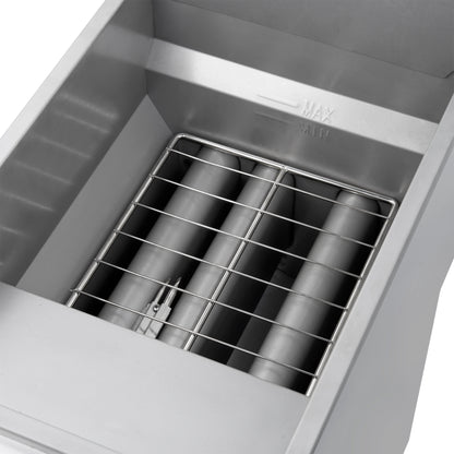 Forno Commerciale Propane Gas Deep Fryer, 3 Burners 90,000 BTU, 40 lbs Oil Capacity