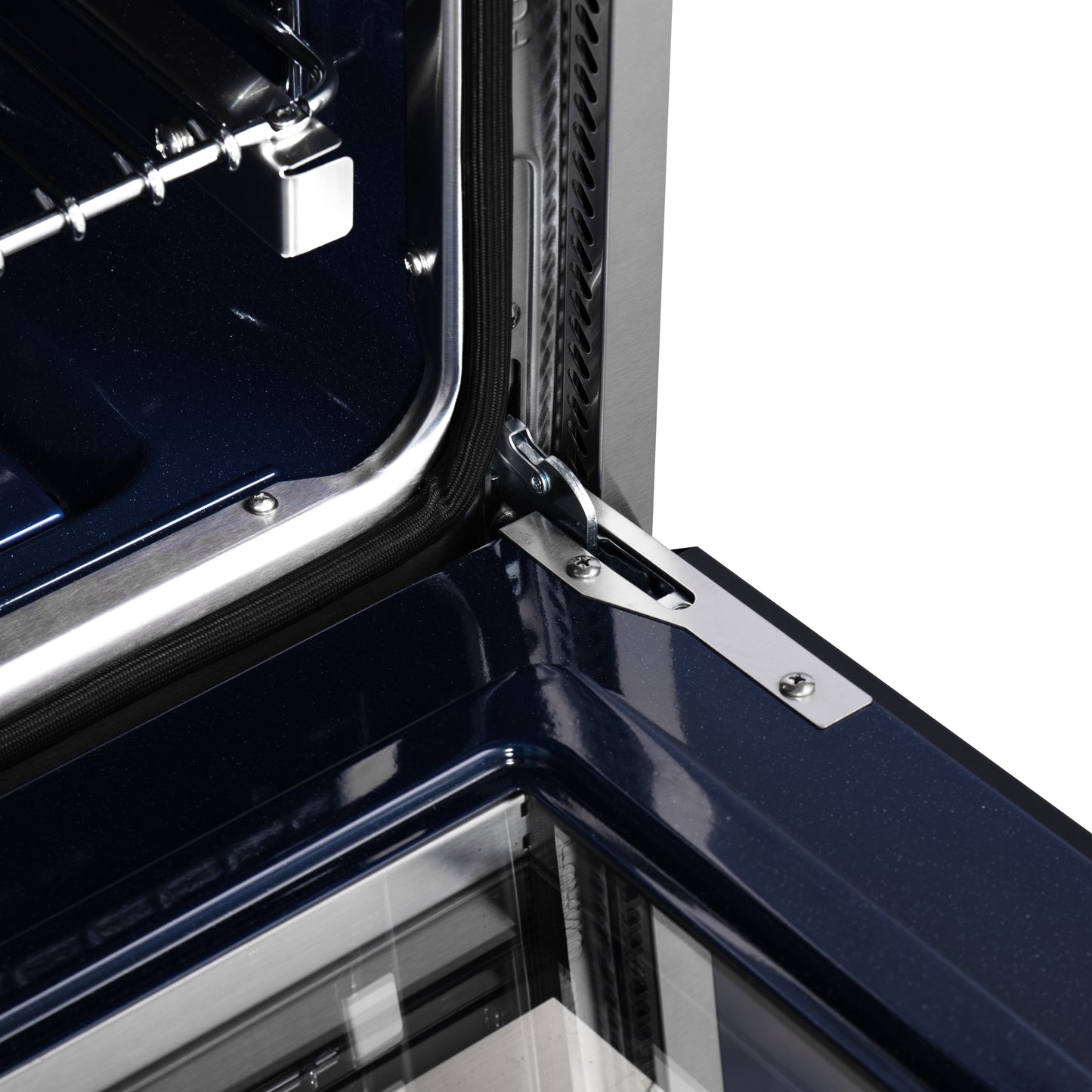 Forno Massimo 30-Inch Freestanding Dual Fuel Range in Black with Antique Brass Accessories, 4 Burners, 4.32 cu. ft. Convection Oven