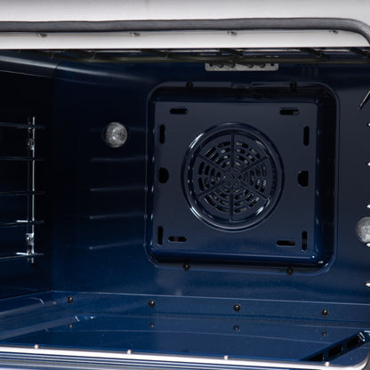 Forno Massimo 30-Inch Freestanding Dual Fuel Range in White with Antique Brass Accessories, 4 Burners, 4.32 cu. ft. Convection Oven