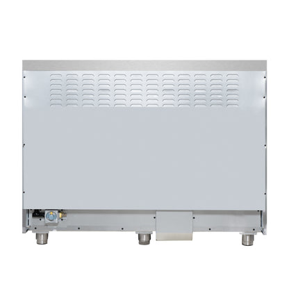 Forno Massimo 48 Inch Freestanding Dual Fuel Range in Black with Antique Brass Accessories, 8 Burners, 6.58 cu. ft. Convection Oven