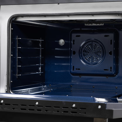 Forno Massimo 48 Inch Freestanding Dual Fuel Range in White with Antique Brass Accessories, 8 Burners, 6.58 cu. ft. Convection Oven