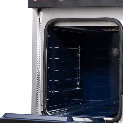 Forno Massimo 48 Inch Freestanding Dual Fuel Range in White with Antique Brass Accessories, 8 Burners, 6.58 cu. ft. Convection Oven