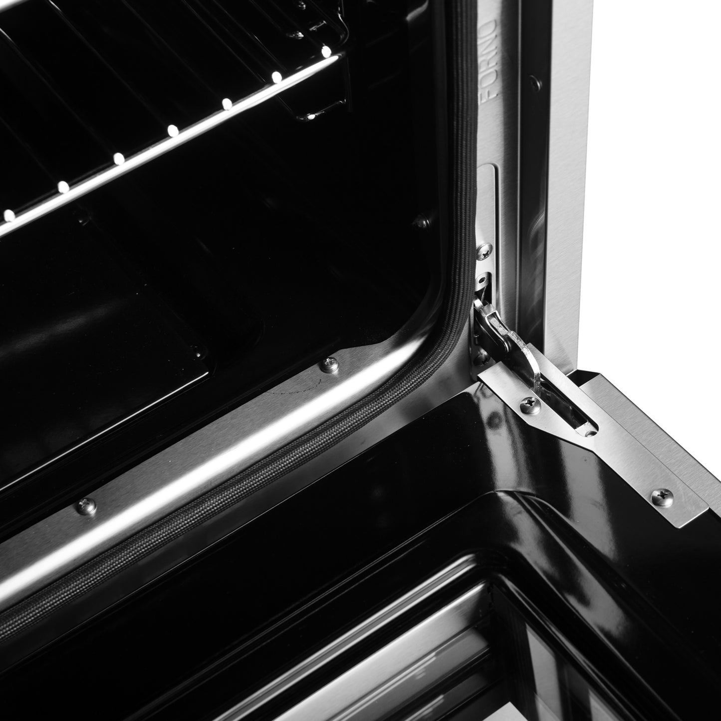 Forno Marco 30-Inch Dual Fuel Range, Stainless Steel, 4 Burners, 37,000 BTU, True Convection Oven, Energy Efficient