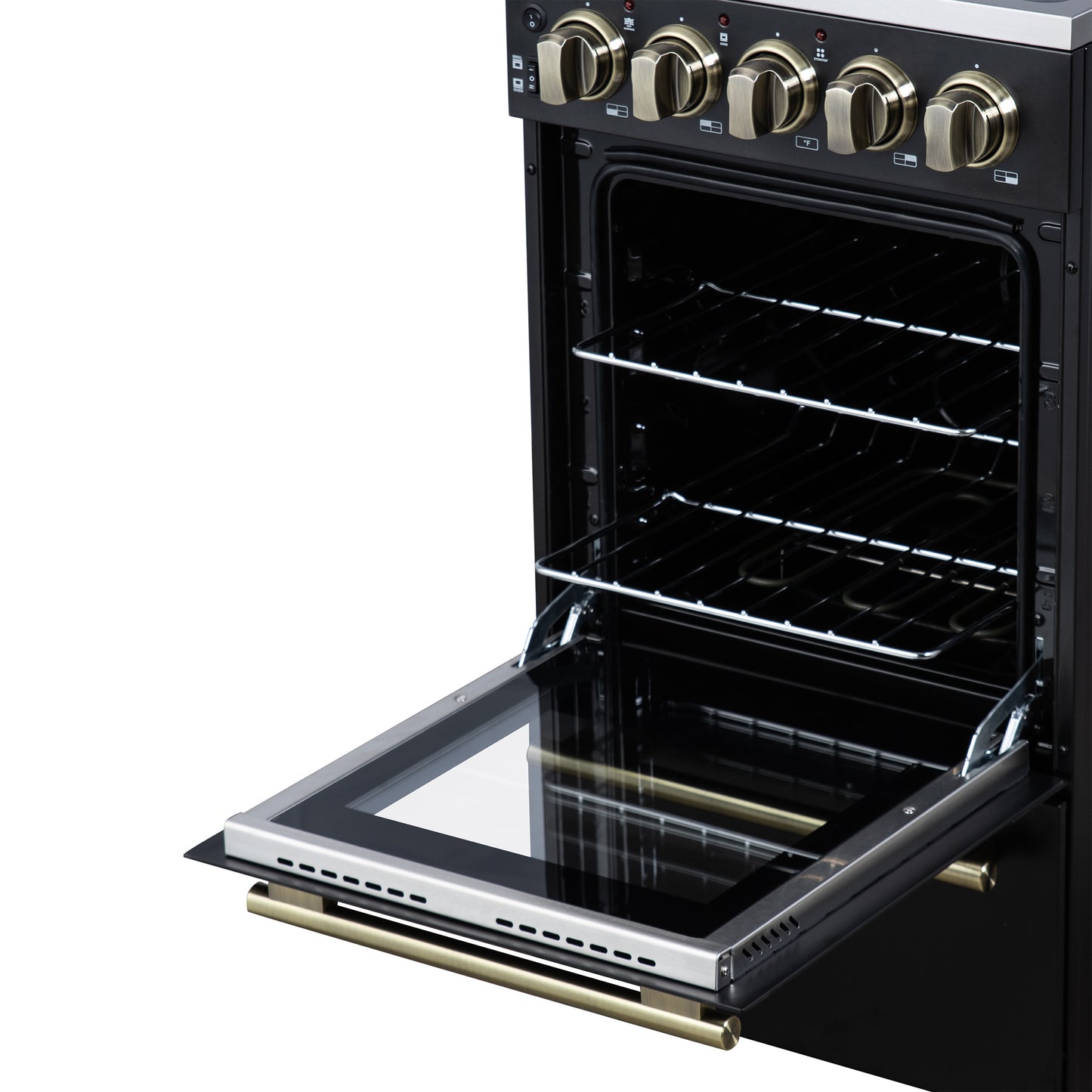 Forno Pallerano 20 Inch Freestanding Electric Range in Black, Canada Version, Plug and Cord Included