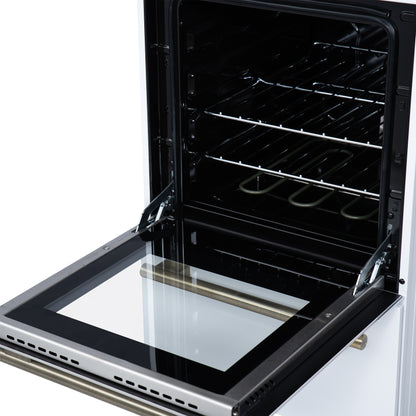 Forno Pallerano 20 Inch Freestanding Electric Range in White, Canada Version, Plug and Cord Included