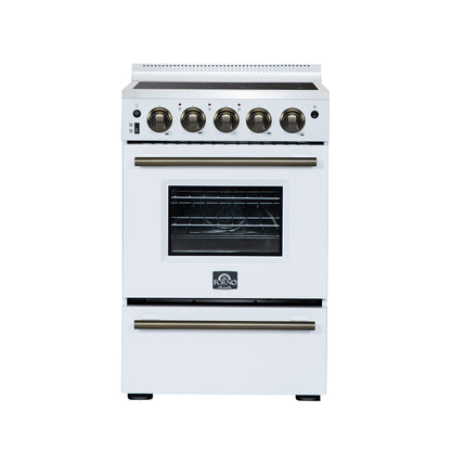 Forno Loiano 24 Inch Freestanding Electric Range in White