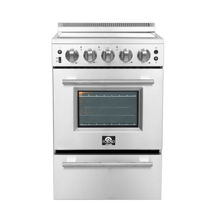 Forno Loiano 24-Inch Freestanding Electric Range, Canada Version, No Rotisserie Function, Plug and Cord Included
