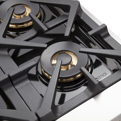 FORNO Premium 2-Piece Kitchen Bundle - Capriasca 48" Stainless Steel Range, Forno Maderno 2-28 " Wide Units with Decorative Trim - FBDL-019-06CAUS