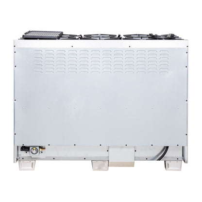 Forno Capriasca 48-Inch Freestanding French Door Dual Fuel Range, 8 Burners, True Convection Oven