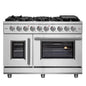 Forno Massimo 48-Inch Freestanding French Door Gas Range, 8 Burners, Convection Oven, Energy Efficient