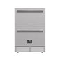Forno Como 24-Inch Indoor Outdoor Drawer Refrigerator, 4.87 cu.ft, Stainless Steel Interior, Adjustable Shelves, LED Lighting