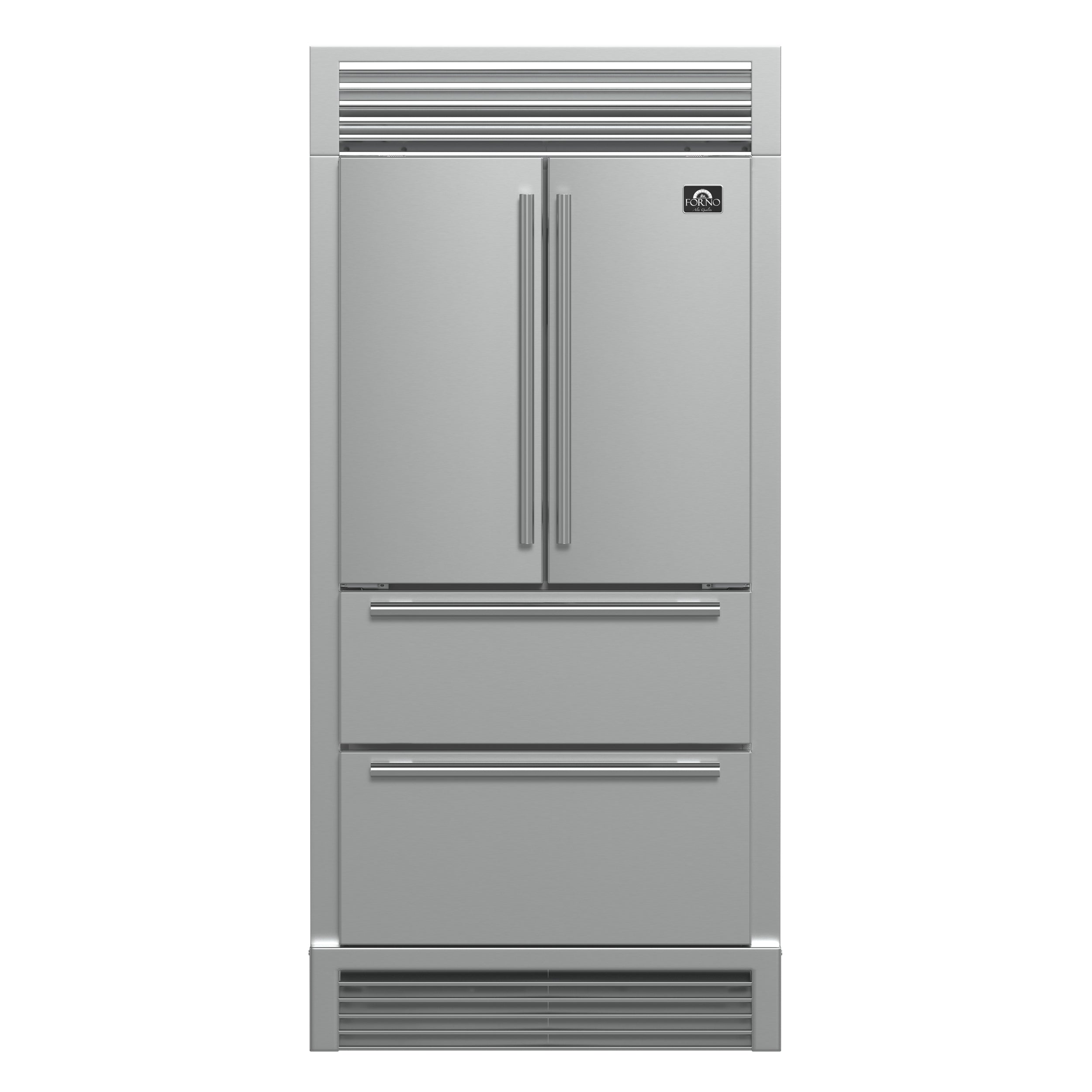 Forno Moena 40-Inch French Door Refrigerator, Stainless Steel, 19.2 cu ...
