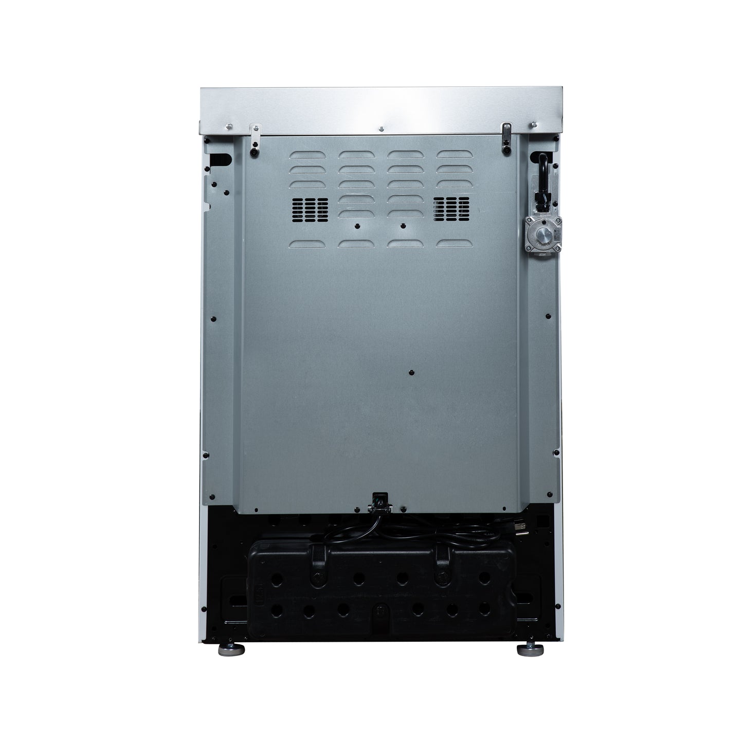 Forno Breno 24 Inch Freestanding Gas Range in White with Antique Brass, Compact Design