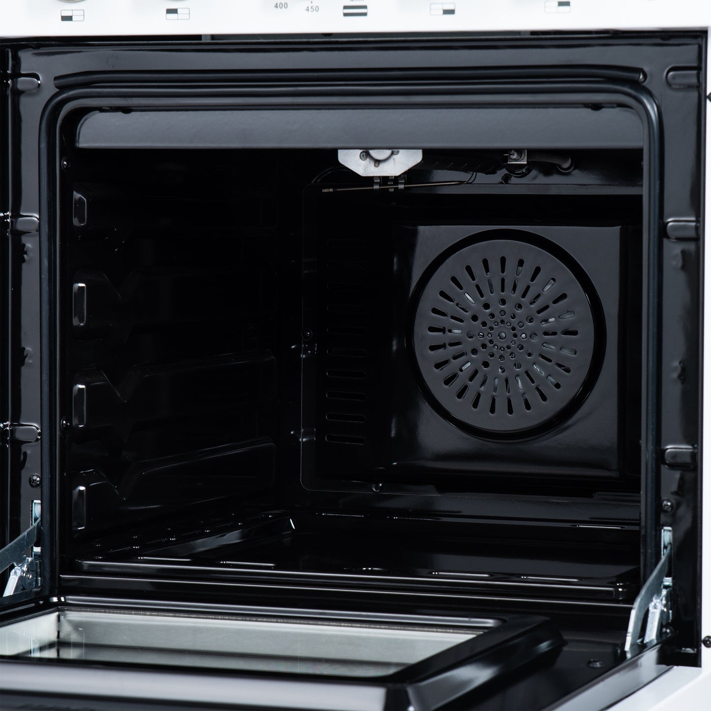 Forno Breno 24 Inch Freestanding Gas Range in White with Antique Brass, Compact Design