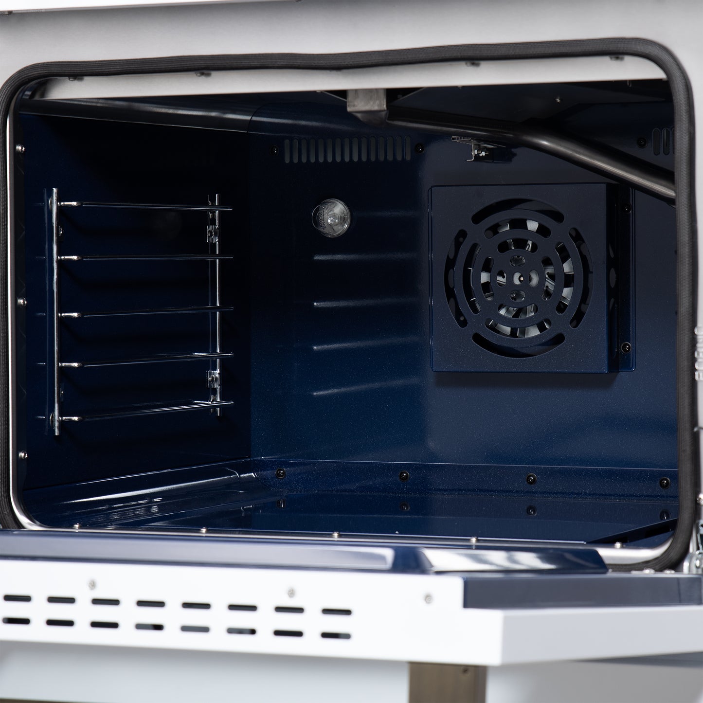 Forno Massimo 30-Inch Black Freestanding Gas Range, 5 Burners, True Convection Oven