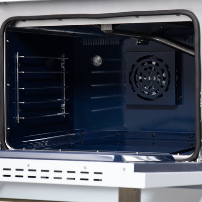 Forno Massimo 30-Inch White Freestanding Gas Range, 5 Burners, True Convection Oven