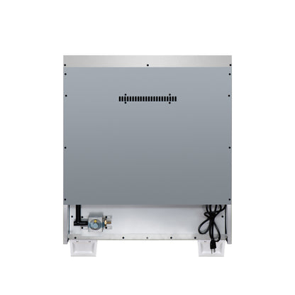 Forno Capriasca 30-Inch White Freestanding French Door Gas Range, 4 Burners, Convection Oven, Energy Efficient