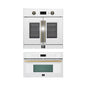 FORNO 2-Piece Kitchen Bundle - 30" White Single Wall Oven (1333-30), 30" White Microwave (3093-30)