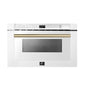 Forno Capoliveri Espresso 24-Inch Microwave Drawer, White, 1.2 cu.ft, 1500 Watts, Built-In, Touch Control LCD Display, Auto-Touch Open/Close, 11 Power Levels, Sensor Cooking