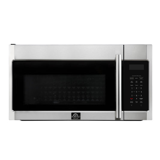 Forno Fornace 30-Inch Over the Range Convection Microwave, Stainless Steel – 1.5 cu.ft, 300 CFM Vent, Touch Control, LED Light