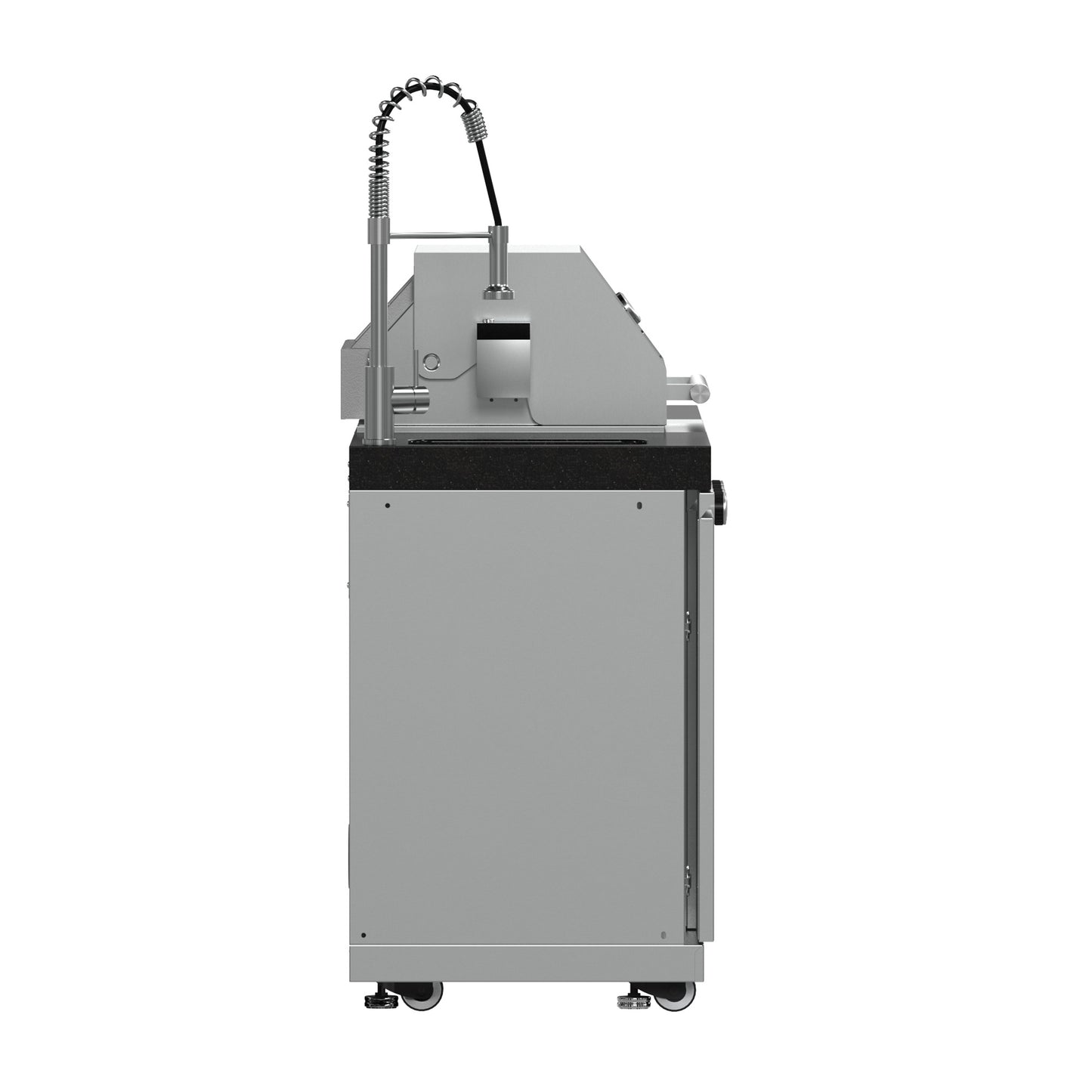 FORNO Bulnes 30-Inch BBQ, 60,000 BTU, 3 Burners with Sear & Rotisserie Infrared Burners, Stainless Steel Outdoor Kitchen with 1.8 cu.ft. Beverage Center & Black Granite Countertops