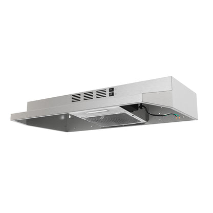 Forno Cappa 30-Inch Under Cabinet Range Hood, Stainless Steel, 200 CFM, Convertible, LED Lighting