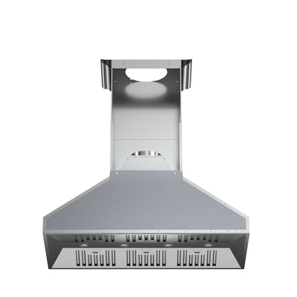 Forno Orvieto 48-Inch Wall Mount Range Hood, LED Lighting, Heavy Duty, Stainless Steel