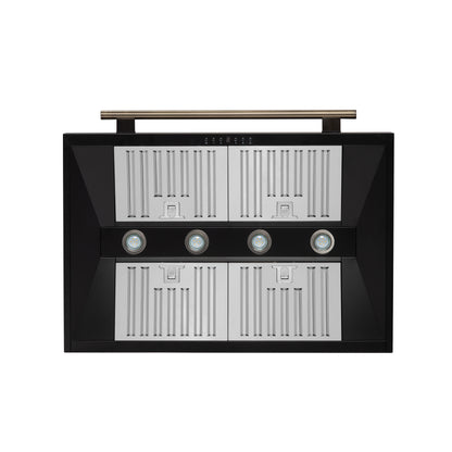 Forno Aria 36 Inch Wall-Mounted Range Hood in Black