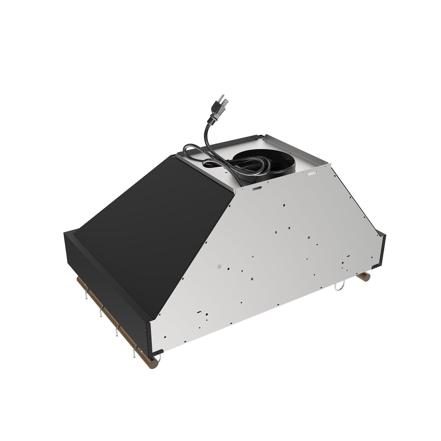 Forno Venezia 30 Inch Wall-Mounted Range Hood in Black with Touch Controls and Baffle Filters