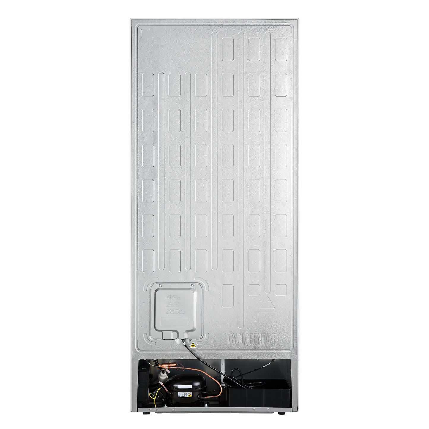 Forno Maderno 28-Inch Convertible Freezer/Refrigerator in White with Antique Brass Handle, 13.6 cu.ft. Right Swing