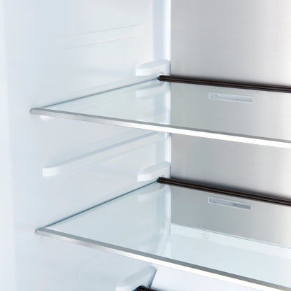 Forno Maderno 2-28-Inch Wide Convertible Refrigerator/Freezer in Black, Decorative Trim, 27.2 cu.ft, 84-Inch High, ENERGY STAR Certified