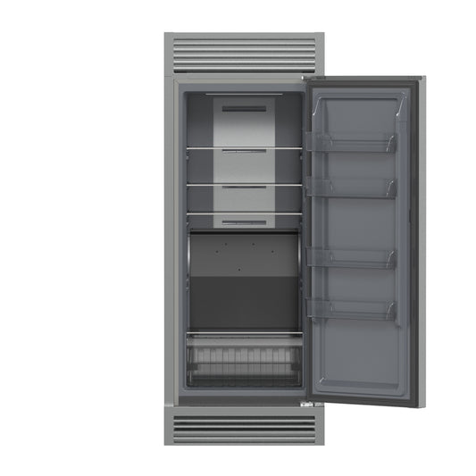 Forno Fortezza 32 Inch Right-Swing Convertible Refrigerator/Freezer with Trim Grill, Stainless Steel, Total No Frost