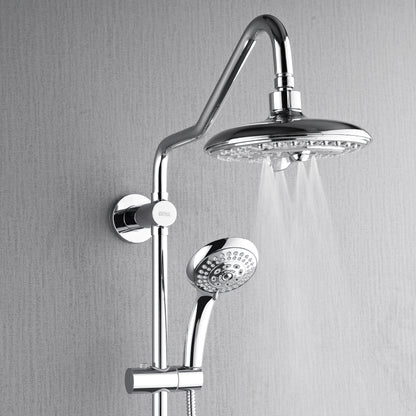 Forno Acqua AcquaSPA Retrofit Shower, Overhead Rainfall, 8 Inch Shower Head, Handheld Shower Head, Body Jets, 6 Way Diverter, Polished Stainless Steel Finish, 2.5 GPM Flow Rate