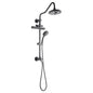 Forno Acqua AcquaFALL Shower, Matte Black Finish, Overhead Rainfall Shower, 7 Way Diverter, Handheld Shower Head, Body Jets, 2.5 GPM Flow Rate