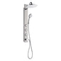 Forno Acqua AcquaSPA Shower Panel in Stainless Steel, Overhead Rainfall Shower, Handheld Shower Head, Body Jets, 6 Way Diverter, 2.5 GPM Flow Rate