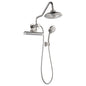 Forno Acqua AcquaFALL Mini 8 Inch Shower Head, Brushed Nickel Finish, Overhead Rainfall Shower, Handheld Shower Head, Body Jets, 1.8 GPM Flow Rate