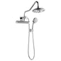 Forno Acqua AcquaFALL Mini 8 Inch Shower Head, Polished Stainless Steel Finish, Overhead Rainfall Shower, Handheld Shower Head, Body Jets, 1.8 GPM Flow Rate