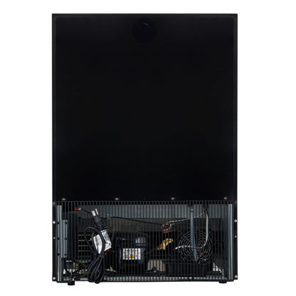 Forno Bacchino 24 Inch Wine Cooler, White with Antique Brass Handles, with LED Lighting, Triple Glass Door, 51 Bottle Capacity, Built-In or Freestanding