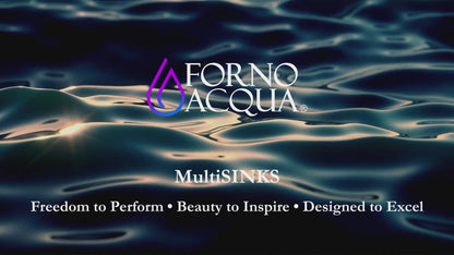 FORNO ACQUA 33 in. Drop-In/Undermount 3-Level MultiSINK Workstation Sink with Waterfall Faucet & Glass Rinser